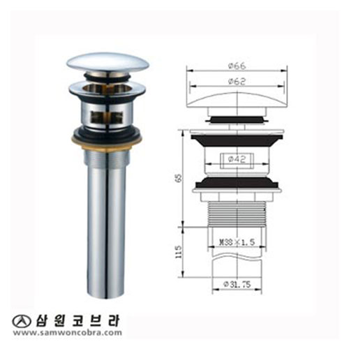 Xi phông chậu thoát nước Elimen AZX0C04CP - Image 4