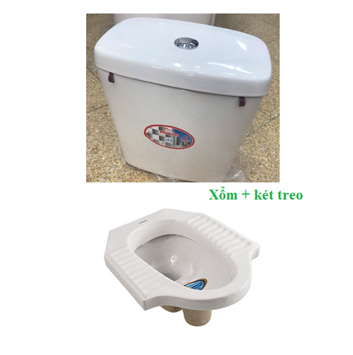 Xí xổm két treo nhựa xả nhấn Miken MKX-6016 - Image 4